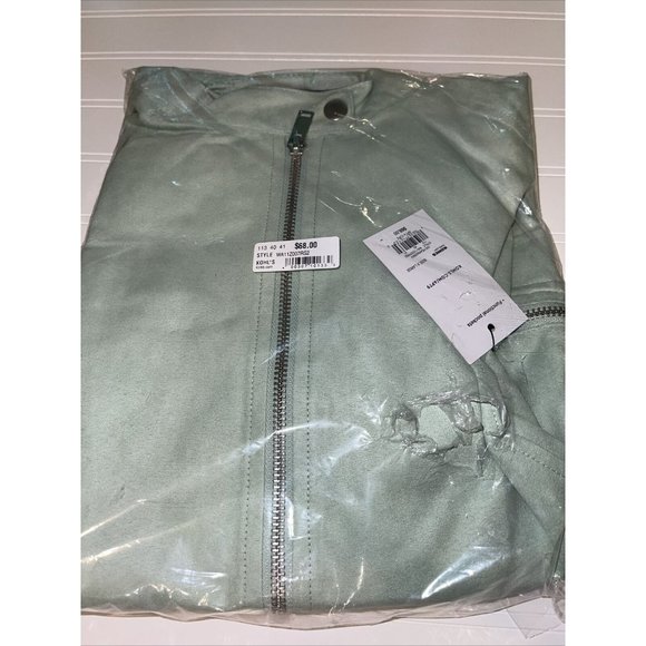 Women's Apt. 9 Long Sleeve Moto Jacket in Pearberry Green Size XL Retail $68.00 - Picture 4 of 8